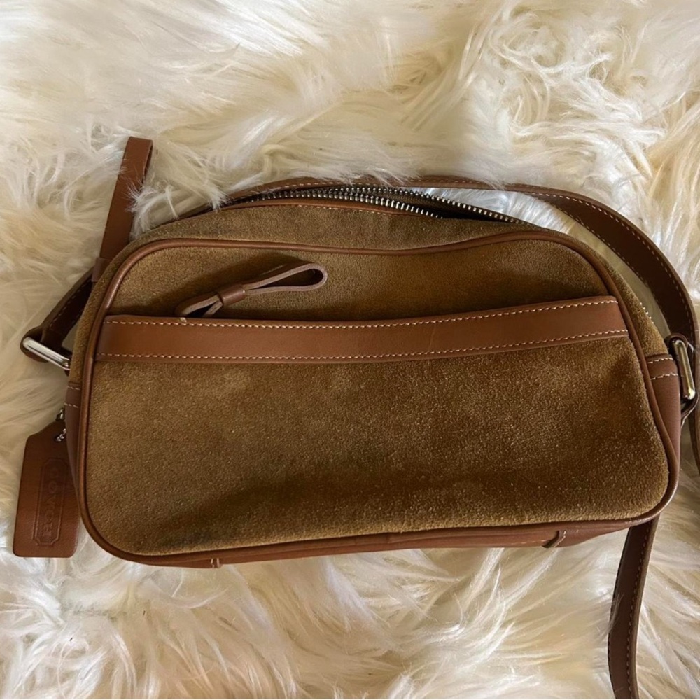 Vintage Coach Tan and Brown Shoulder Bag